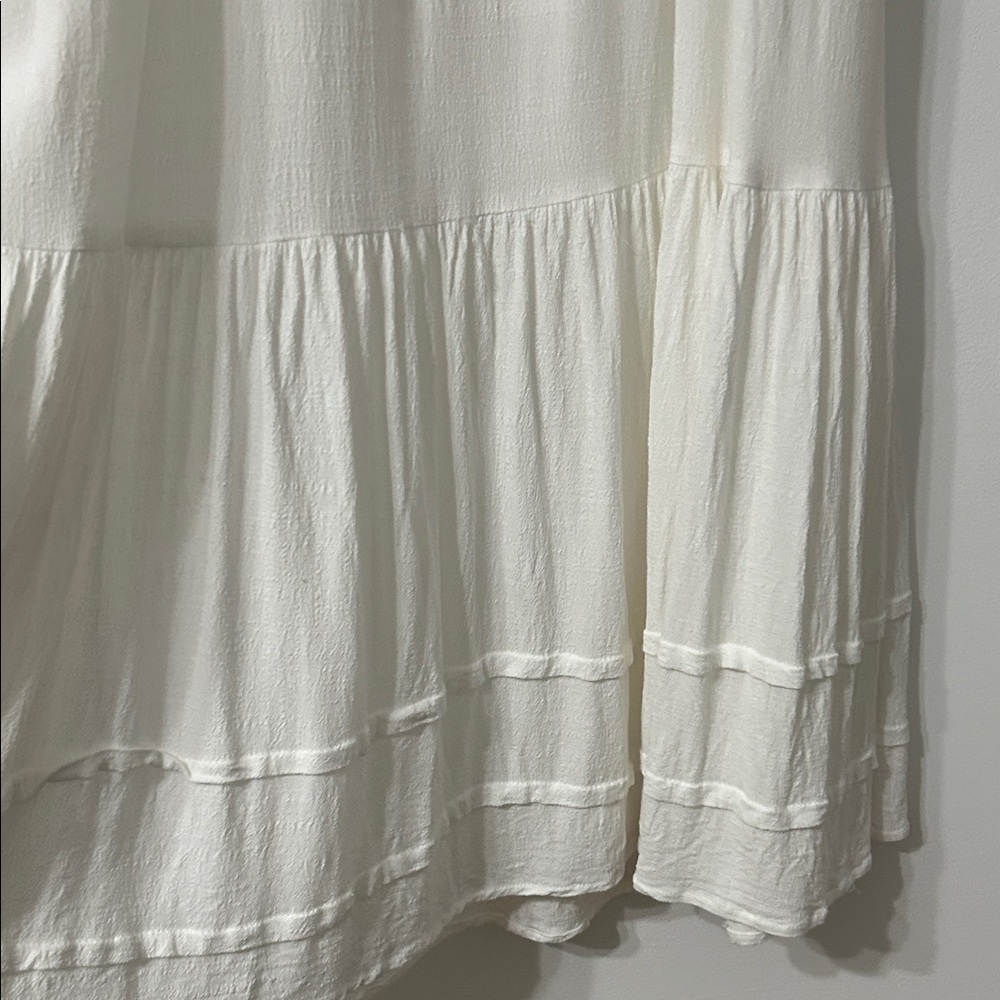 Accent the Label Dress Medium White Cottagecore Squared Milkmaid Bridal - Picture 6 of 16